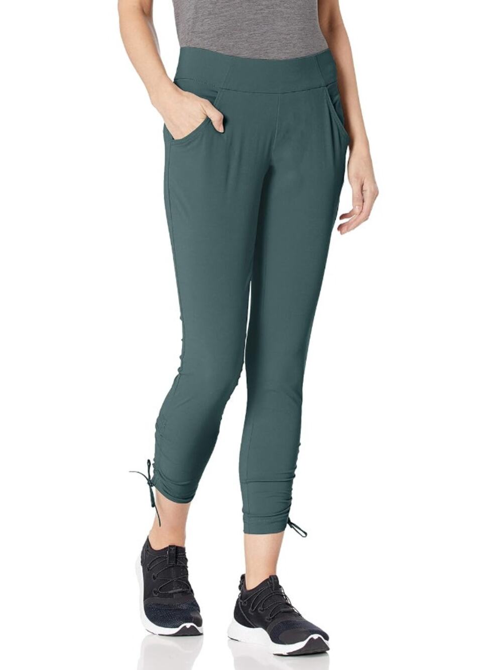 COLUMBIA Anytime Casual Ankle Pant Omni-Shield Cropped Mid Rise Green Size Small